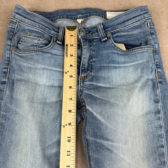 Rag & Bone Women's Jeans Size 27 Blue Surf Skinny Mid Rise Stretch Made in USA - Picture 12 of 16